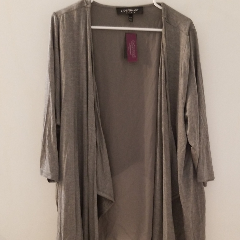 Grey open cardigan